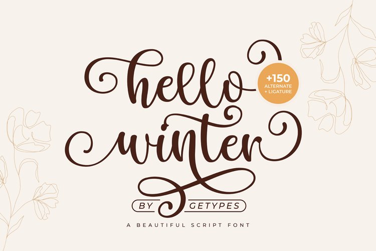 Hello Winter - A Bouncy Handwritten Script Font
