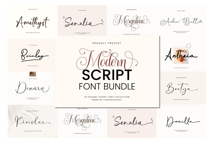 Modern Script Font Bundle