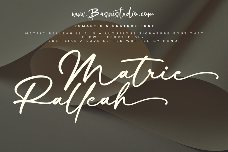 Matric Ralleah Signature Font