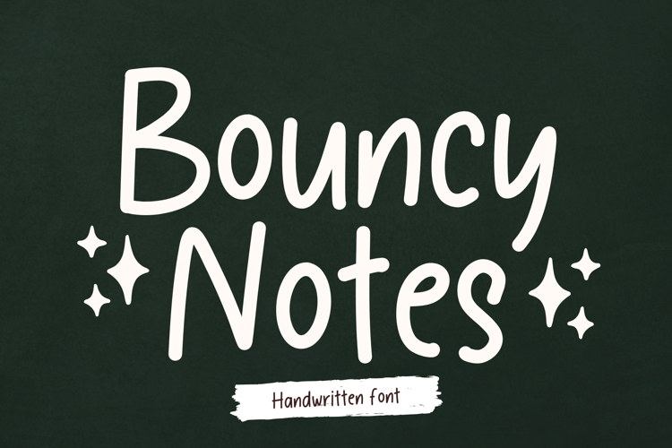 Bouncy Notes is a handwritten font