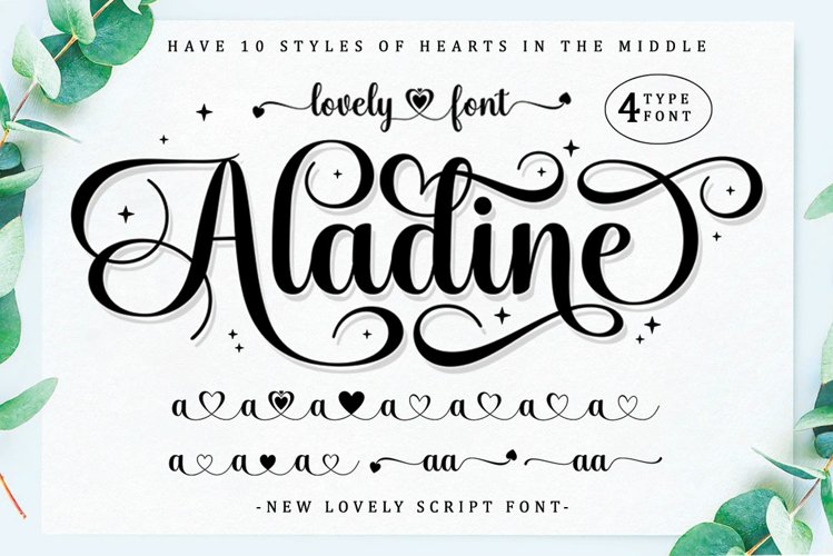 Aladine Lovely Script Font