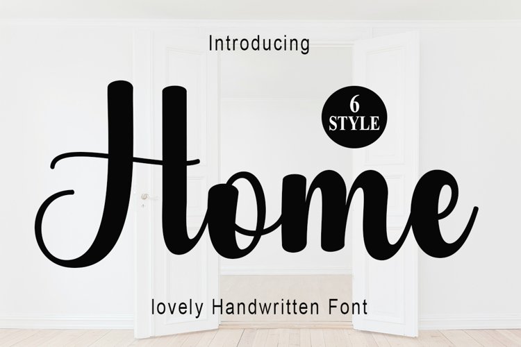 Home 6 Style Font