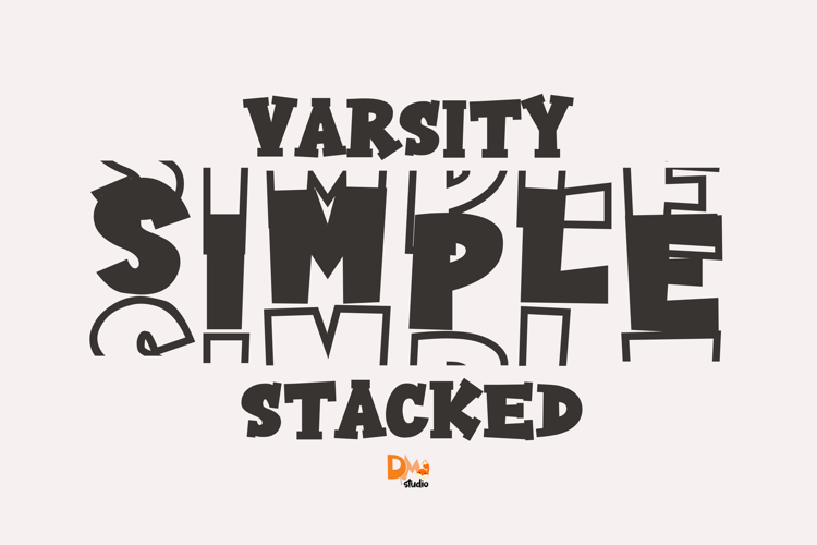Varsity Simple Stacked Font - Web Font