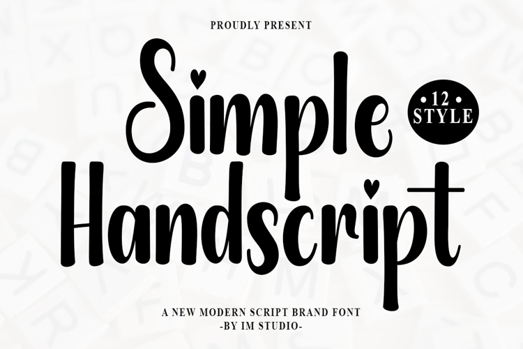 Simple Handscript In 12 Style