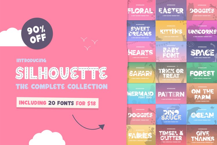 The Silhouette Font Bundle - Complete Collection