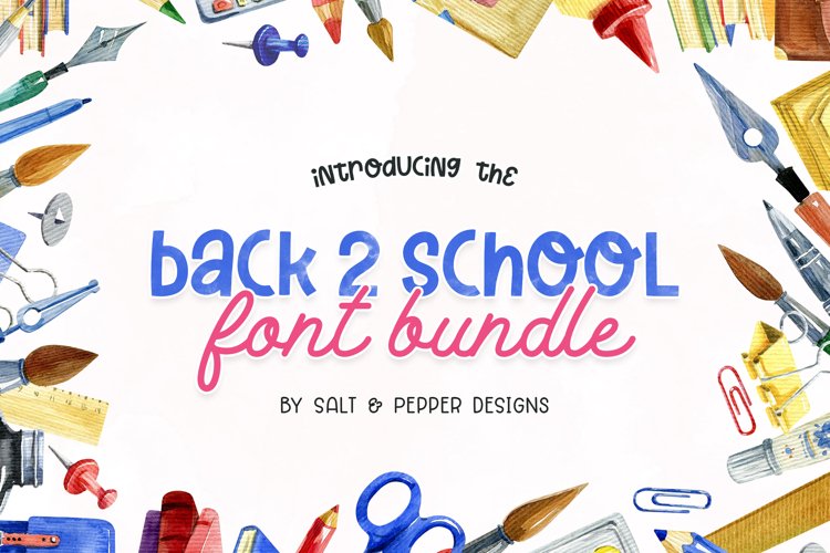 Back to School Font Bundle
