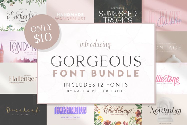 The Gorgeous Font Bundle