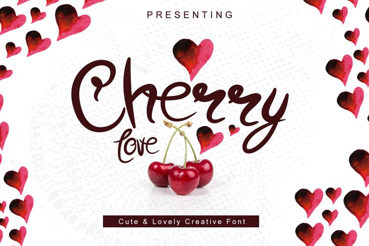 Cherry Love - A Cute Hand Drawn Font