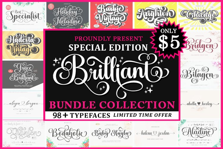Brilliant Font Bundle Collection