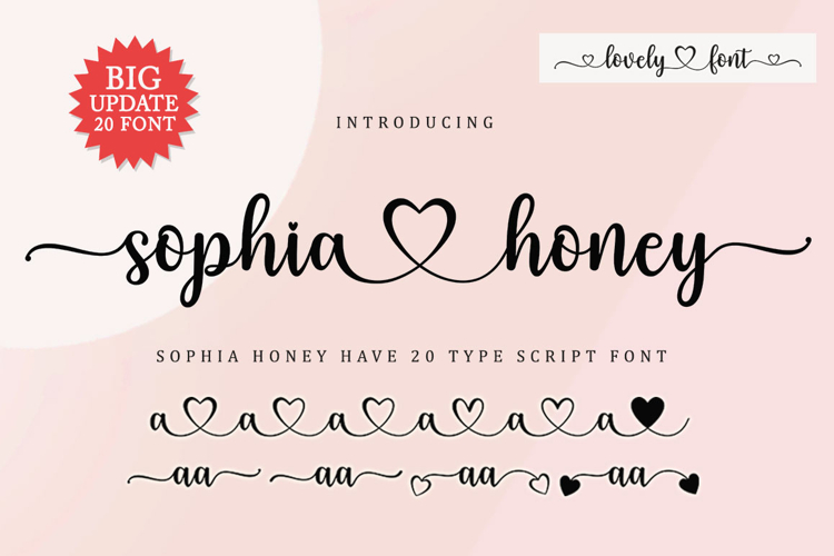 Sophia Honey Family Font