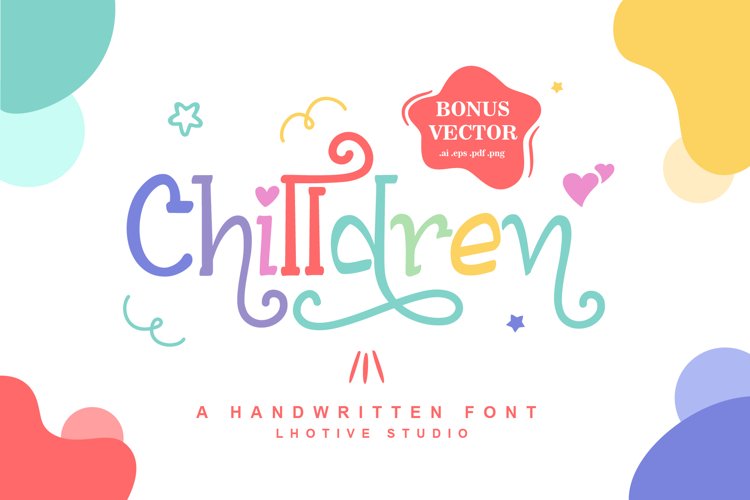 Chilldren Handwritten | Bonus Vector