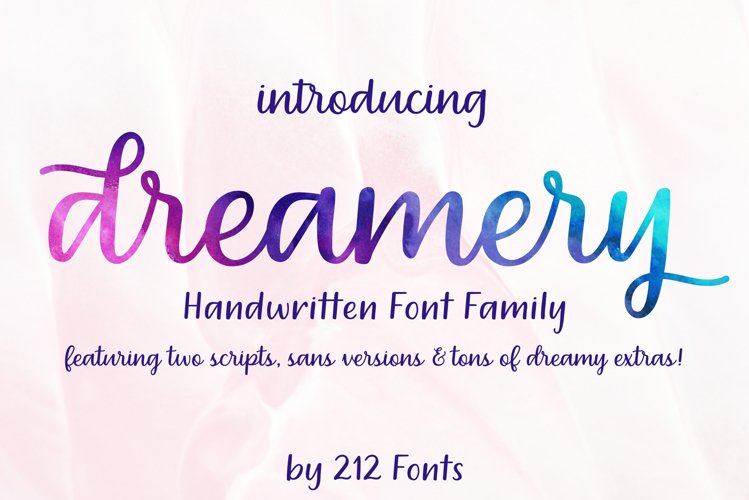 Dreamery Script and Sans Handwritten Feminine Font Trio