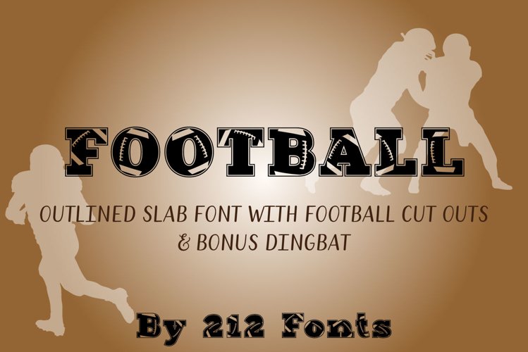 212 Football Display Font American Football and Dingbat OTF