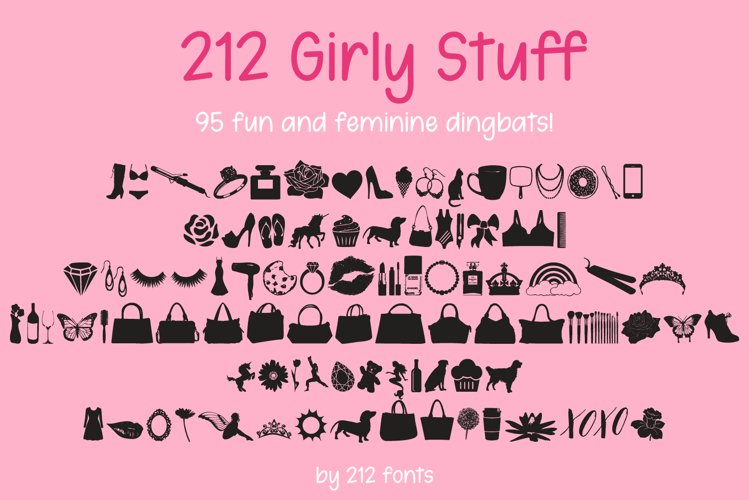 212 Girly Stuff Dingbat Font