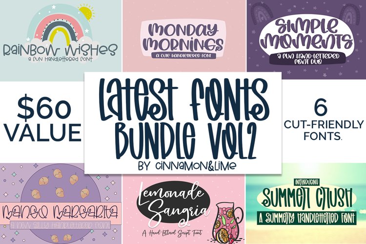 Handlettered Font Bundle Vol 2