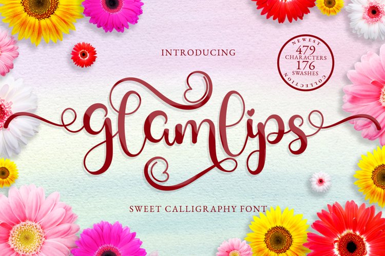 Glamlips - A Sweet Calligraphy Font