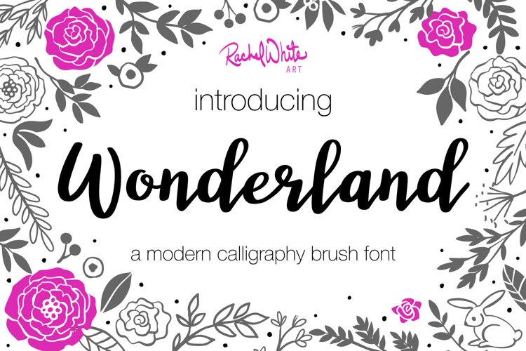 Wonderland, a modern calligraphy font