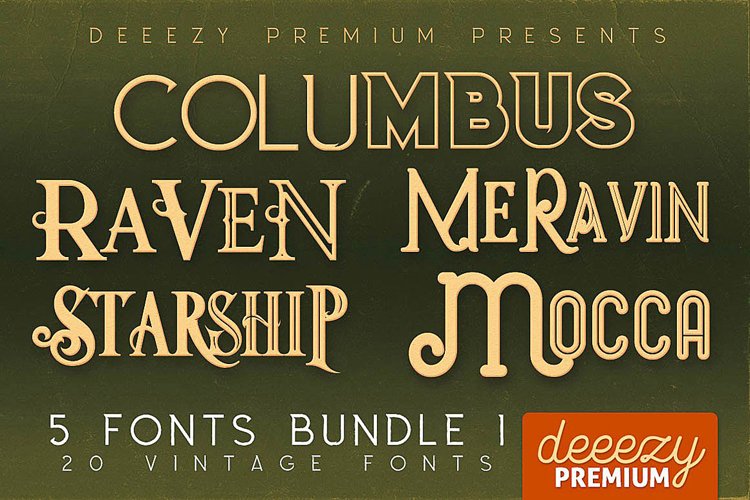 5 Fonts Bundle 1