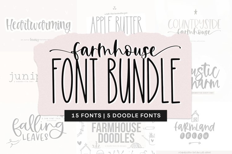 Farmhouse Font Bundle - Handwritten Fonts for Crafters!
