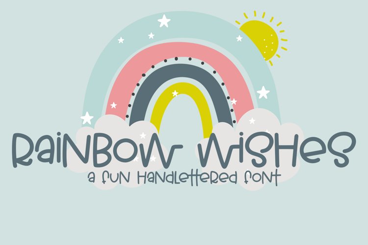 Rainbow Wishes - A Fun Handlettered Font