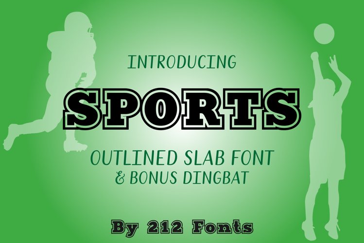 212 Sports Display Font Jersey Alphabet and Dingbat OTF