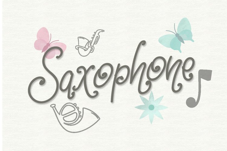 Saxophone - Quirky Handwritten Font