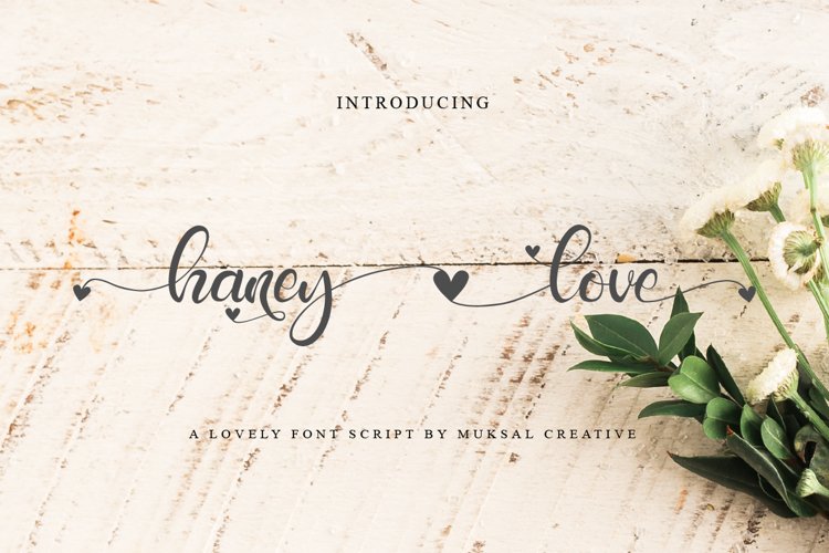 A Graceful Script Font - Haney Love