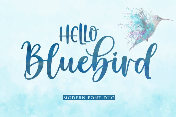 Hello Bluebird Font Duo
