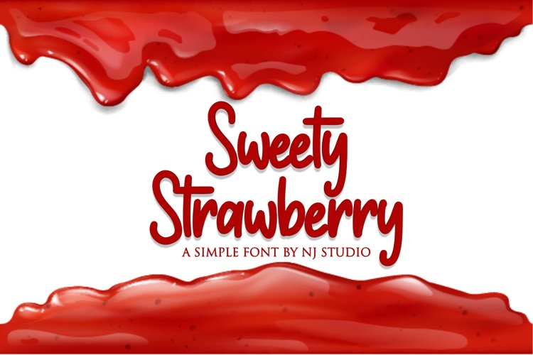 Sweety Strawberry - A Simple Font