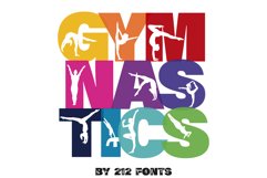 212 Gymnastics Caps Display Font Gymnast Alphabet OTF Product Image 2