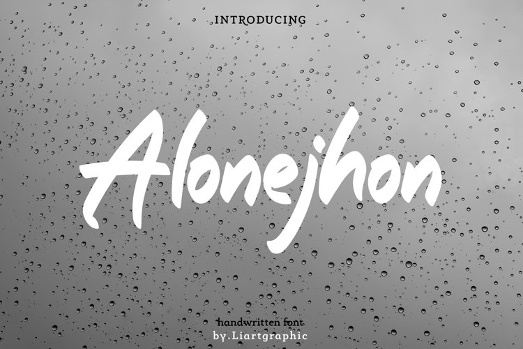 Alonejon - A Bold Brush Stroke Font