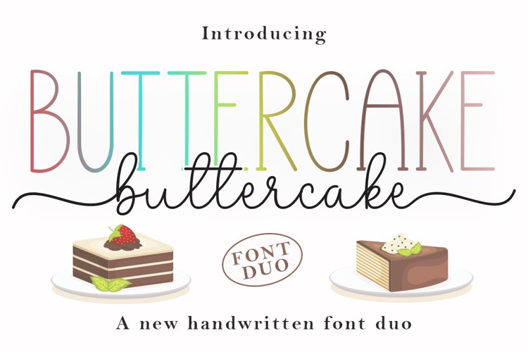 Butter Cake Font Duo
