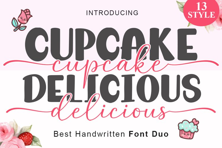 Cupcake Delicious Font Duo 13 Style