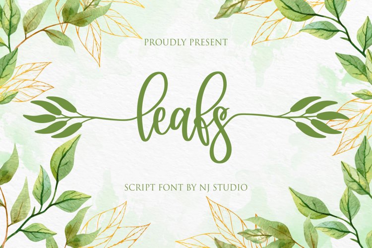 Leafs - Graceful Script Font