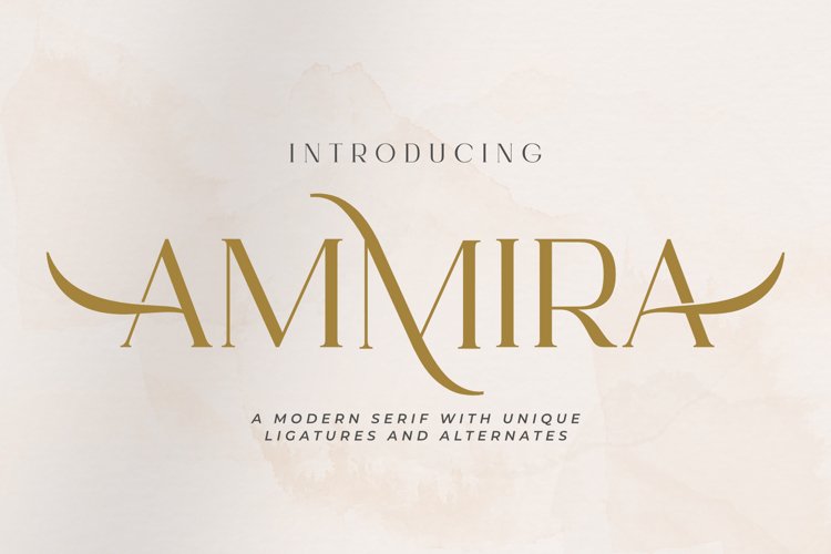 Ammira | A Modern and Elegant Serif Font