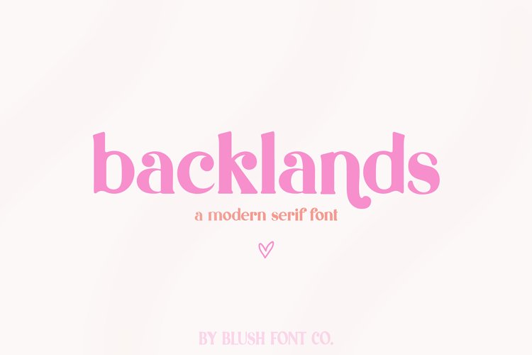 BACKLANDS Bold Modern Serif Display Font