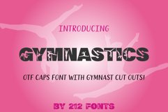 212 Gymnastics Caps Display Font Gymnast Alphabet OTF Product Image 1