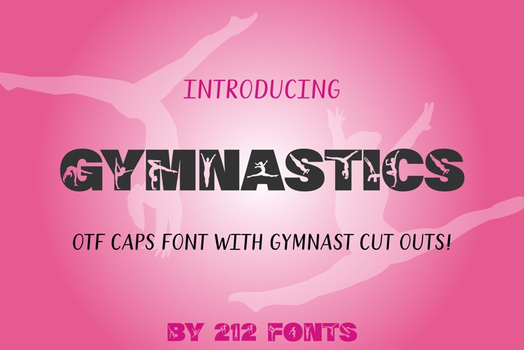 212 Gymnastics Caps Display Font Gymnast Alphabet OTF