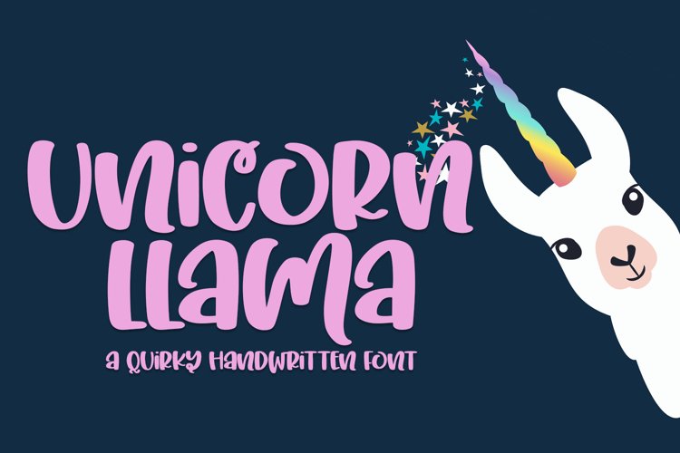 Unicorn Llama - A Quirky Hand-Written Font