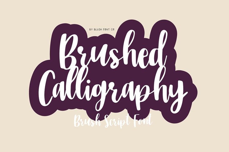 BRUSHED CALLIGRAPHY Bouncy Brush Script Cursive Font