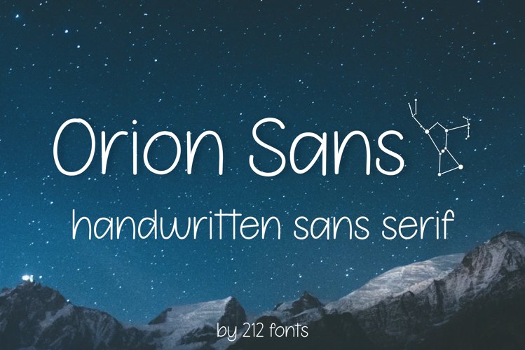 Orion Sans Serif Handwritten Optimistic Girly OTF Font