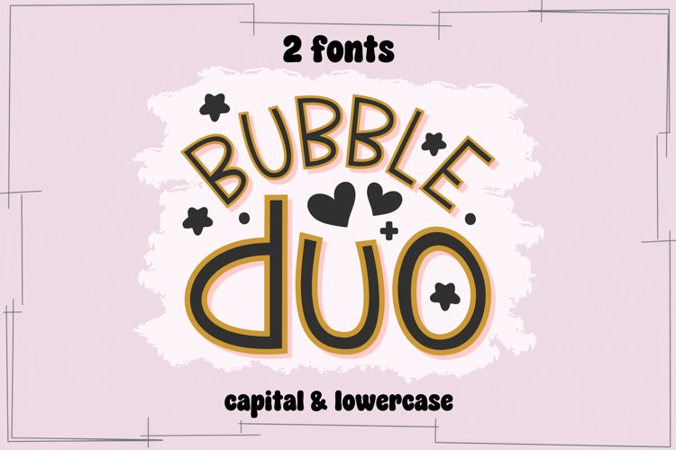 Bubble Duo Font, Playful Font Duo, Cute Handwritten Font