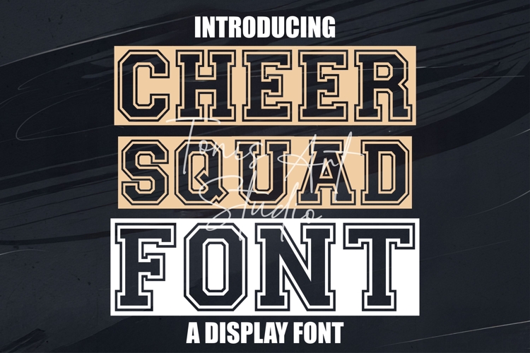 Cheer Squad Font Athletic Varsity Sports Display Font