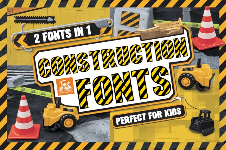 Construction Font | Kids Alphabet | Under Construction