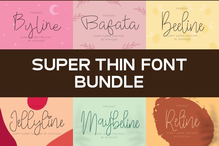 Bundle Super Thin Script - Hairline Font