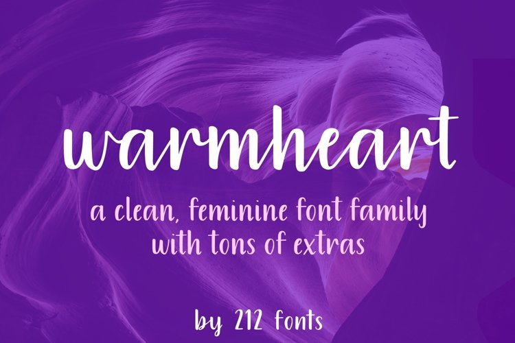 Warmheart Font Family Script, Serif, Alternates & Swash