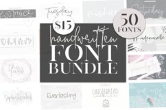 KA Designs Handwritten Font Bundle - 50 Fonts! Product Image 11