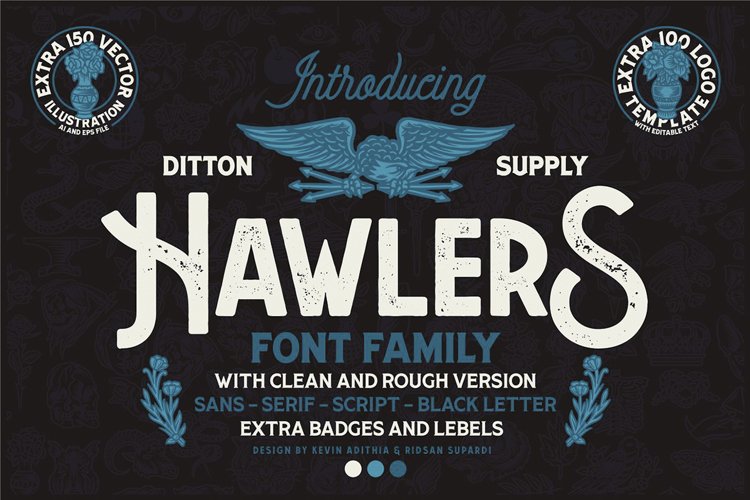 Hawlers Font Family Extras