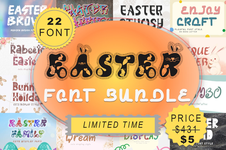 Easter Font Bundle