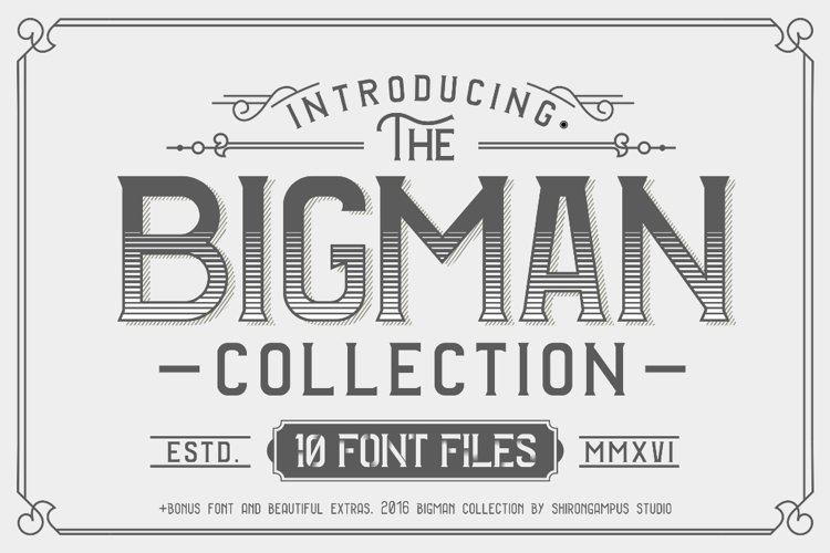 The BIGMAN Font Collection